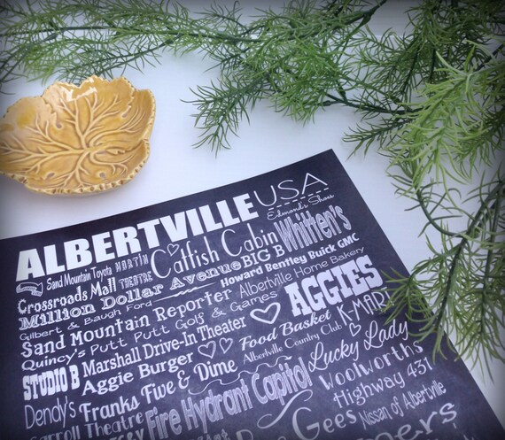 8x10 Albertville Landmarks Art Print Great Conversation Etsy