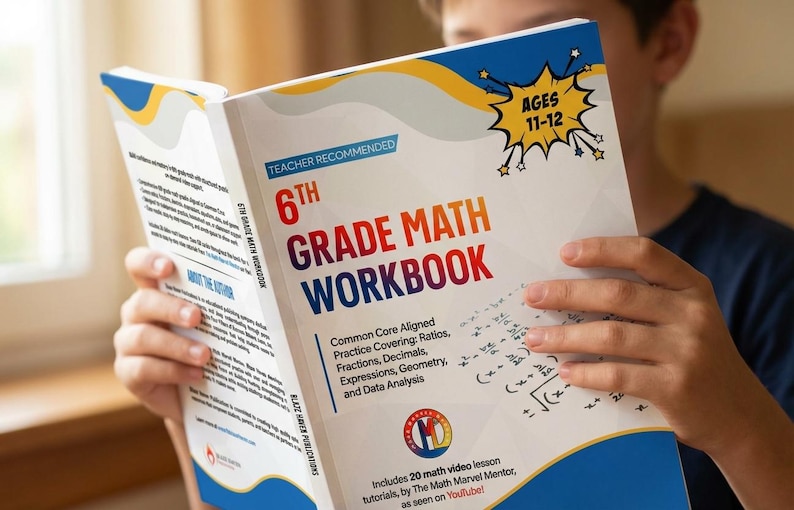 6th Grade Math Workbook - Etsy UK