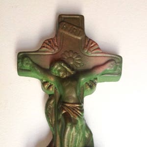 Vintage Plaster Crucifix Jesus Angels Table Top Altar - Etsy