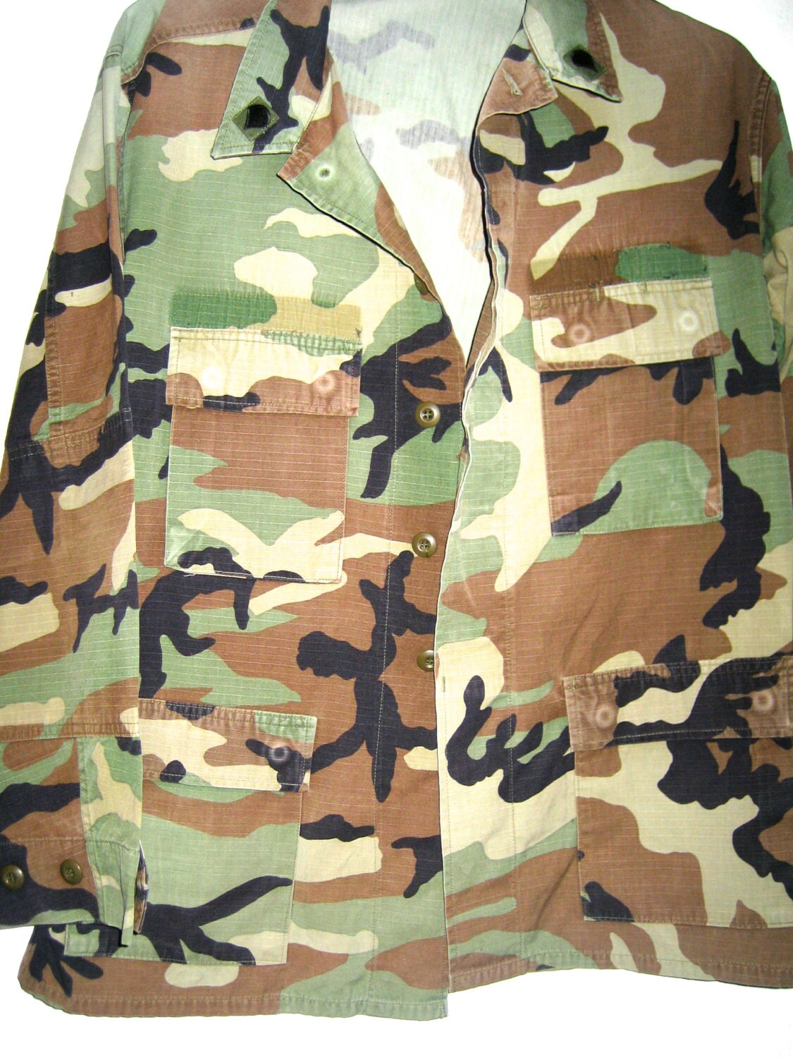 sweetalicelovesyou Vintage Woodland Camp Combat Jacket with 3 Patches