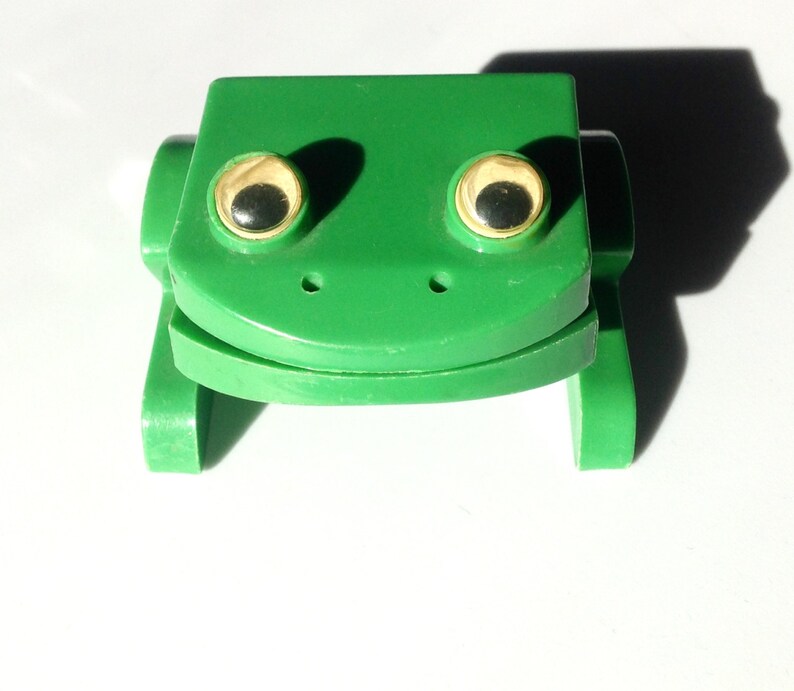 Vintage 70s Green Plastic Frog Letter Holder Desk Organizer Etsy