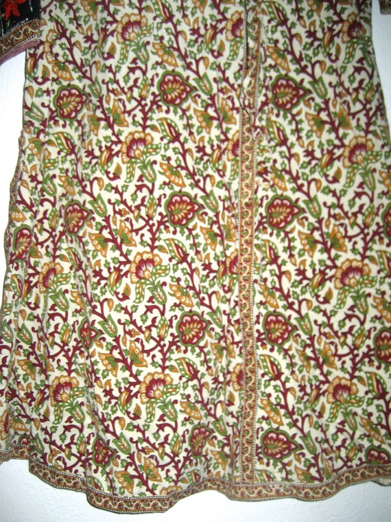 Vintage embroidered tunic top or dress 70s boho f… - image 3