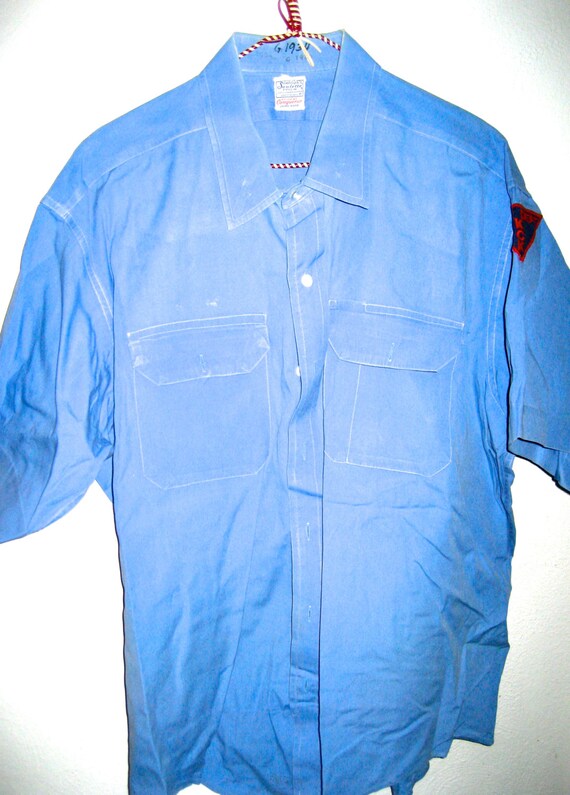 Vintage 50s Conqueror short sleeve uniform Fire D… - image 1