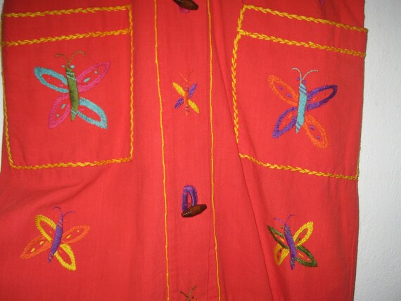 Vintage embroidered dress By Nelly handmade in Me… - image 3