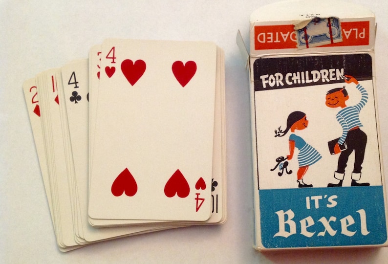Vintage It/'s Bexel card deck for children playing cards