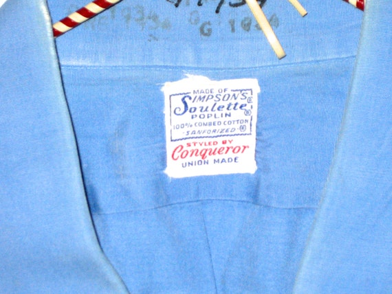 Vintage 50s Conqueror short sleeve uniform Fire D… - image 2