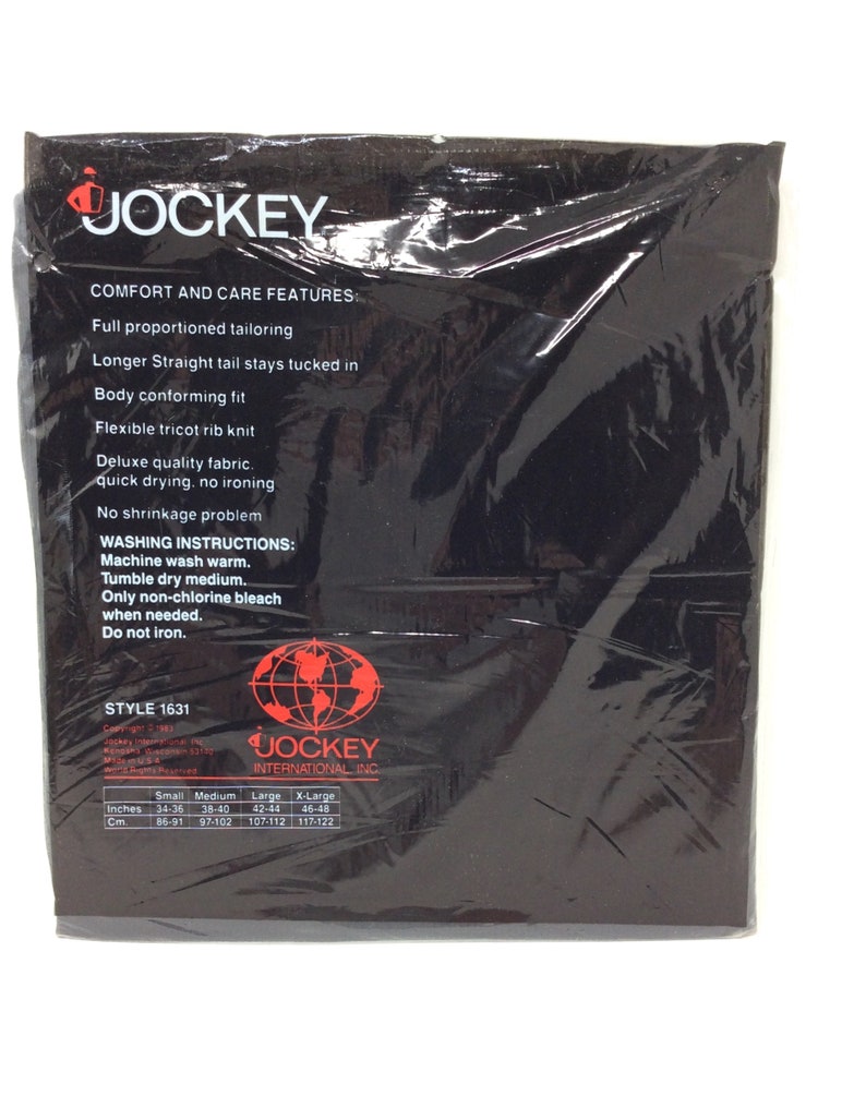 Vintage Jockey Nylon undershirt athletic shirt new old stock dead stock 80s tricot