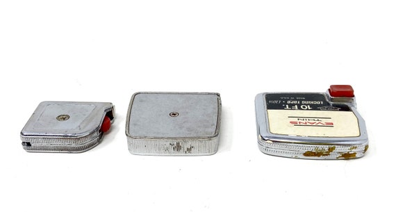 Lot vintage de 3 petits rubans à mesurer à effet de ruban à mesurer de  style plat -  France