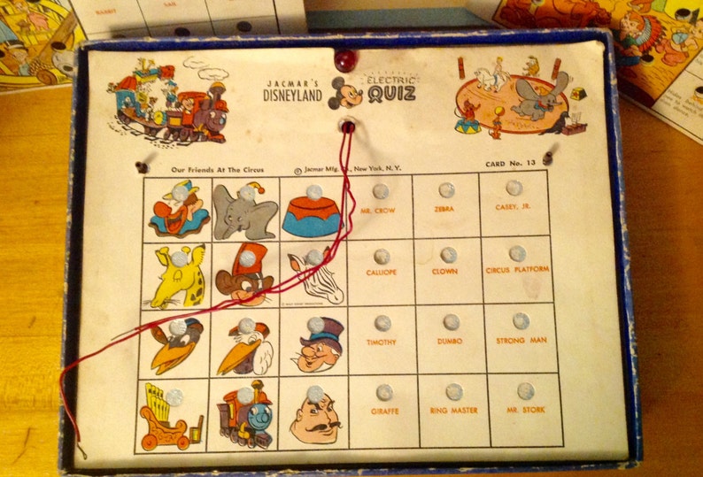 Vintage Disney Disneyland Electric Quiz game Jacmars Etsy