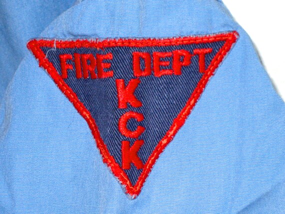 Vintage 50s Conqueror short sleeve uniform Fire D… - image 3