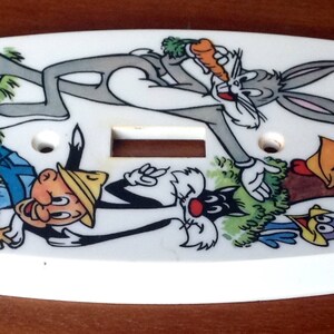 Vintage Warner Brothers Bros Bugs Bunny and friends light switch cover single toggle Roadrunner Tweety Sylvester image 5