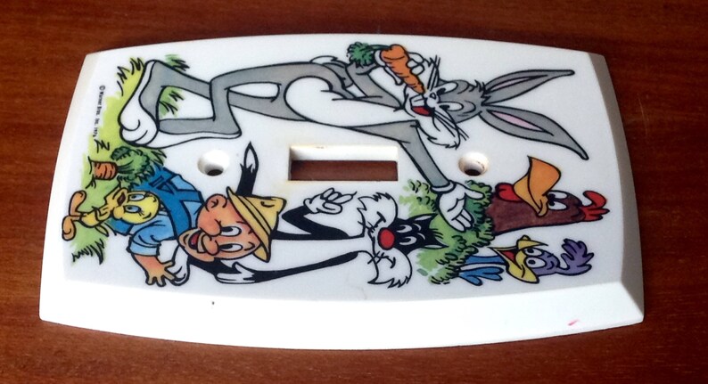 Vintage Warner Brothers Bros Bugs Bunny and friends light switch cover single toggle Roadrunner Tweety Sylvester image 5