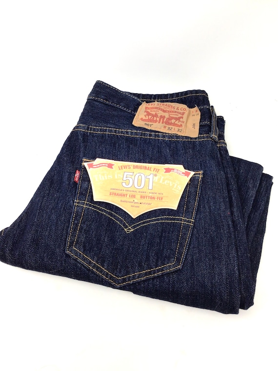 Levis 501 nuevo pantalón vaquero NOS antiguo con - Etsy España