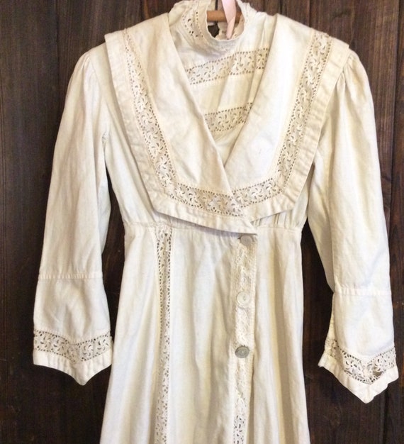 Vintage Edwardian cotton lawn dress handmade as is