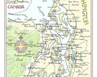 Puget Sound, Seattle, WA Map