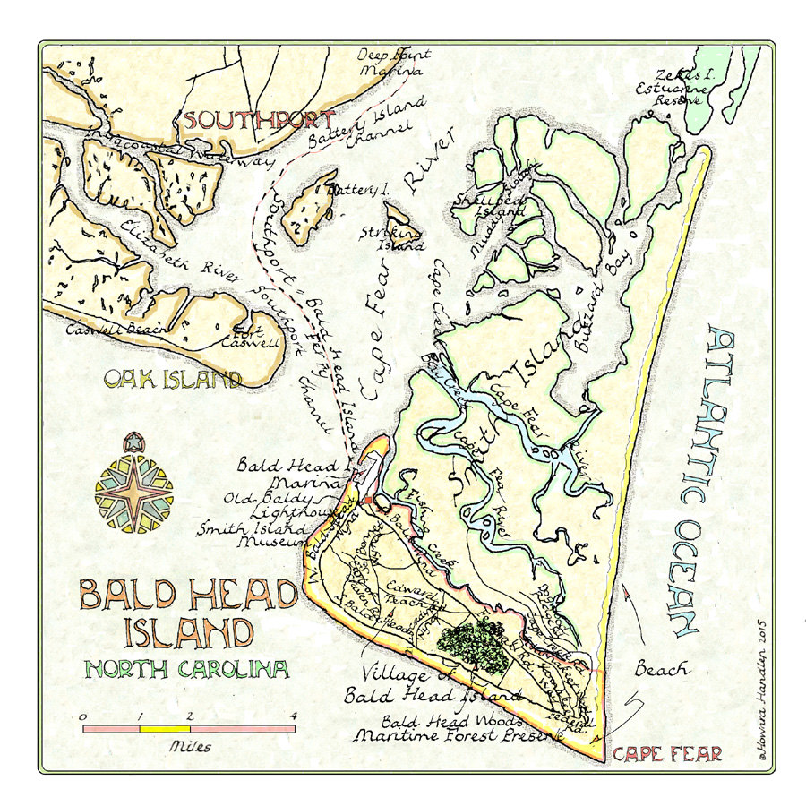 Bald Head Island, South Carolina Map - Etsy