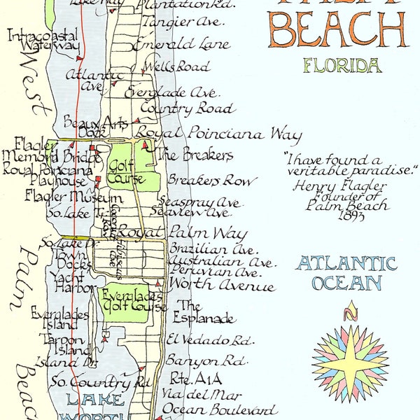 Palm Beach, Florida Map