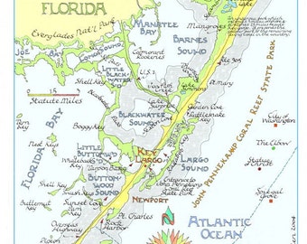 Key Largo, Florida Map
