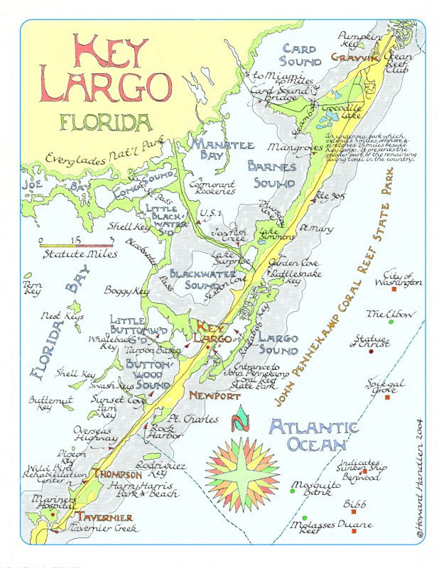 key largo tourist map