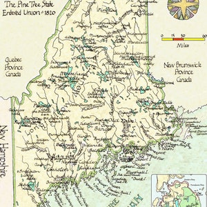 Kennebunkport Map Print Maine Decor Housewarming Gift Wedding Welcome ...