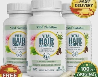 Vital Hair Complex Pack of 3 | Hair Growth Support | 100% Original | Fast Ship