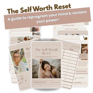 Self Worth Reset Workbook for Women, Mindset Guide, Self Love Journal (Digital Download)