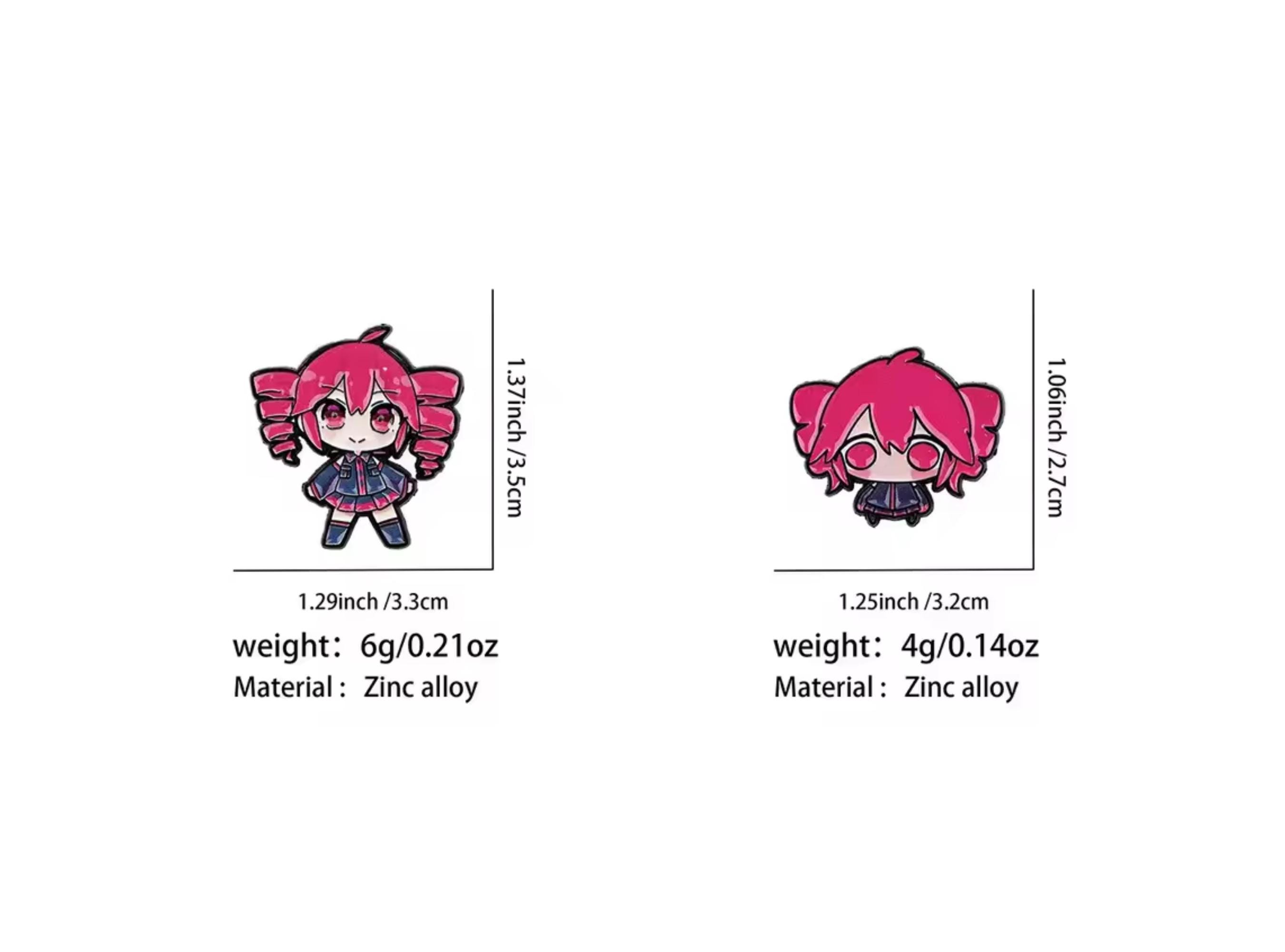 Kasane Teto Enamel Pin, Anime Girl Pin Badge, Lapel Badge for Backpack ...