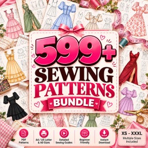 Sewing Patterns PD | DIY Sewing Patterns, Tops, Cottagecore Dresses & Bags | Digital Sewing Pattern Pack