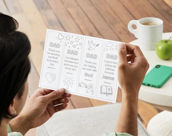 Christian Father's Day Coloring Bookmarks | Bible Verse Kids Activity (PDF Download)