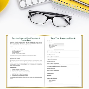 Two-Year Progress Check Template | EYFS Childminder with prompts and examples (Digital Download)
