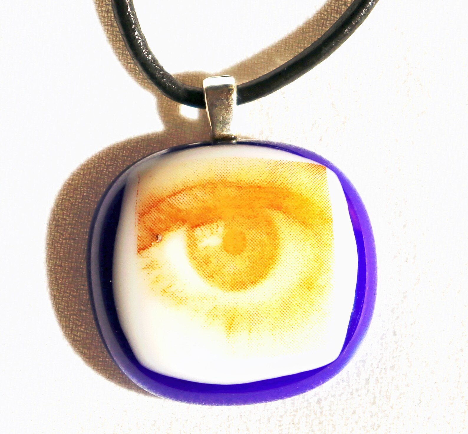 Fused Glass Photo Pendant the Eye Etsy