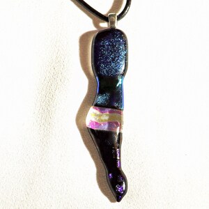 Fused glass pendant &quot;Rock Star 3 &quot;