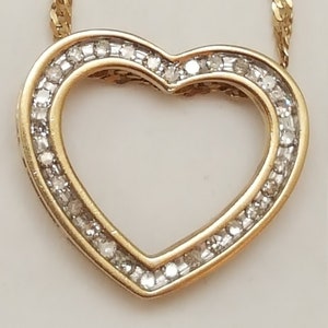 Vintage Estate 10k Yellow Gold   .50cttw Diamond  Pendant ,1950s