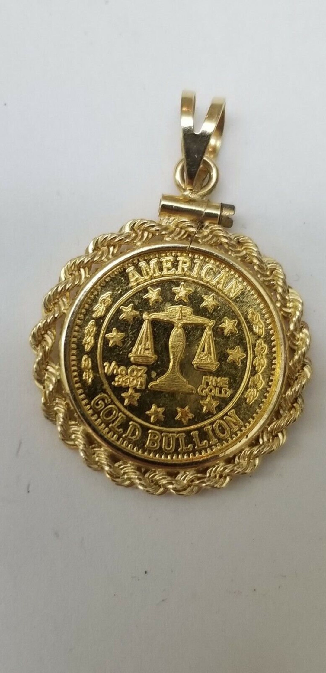 1/10 Oz American Eagle Gold Bullion Coin Pendant