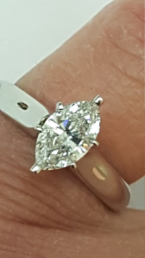 GIA  Certified! 14k White Gold  1.01ct  Natural  M