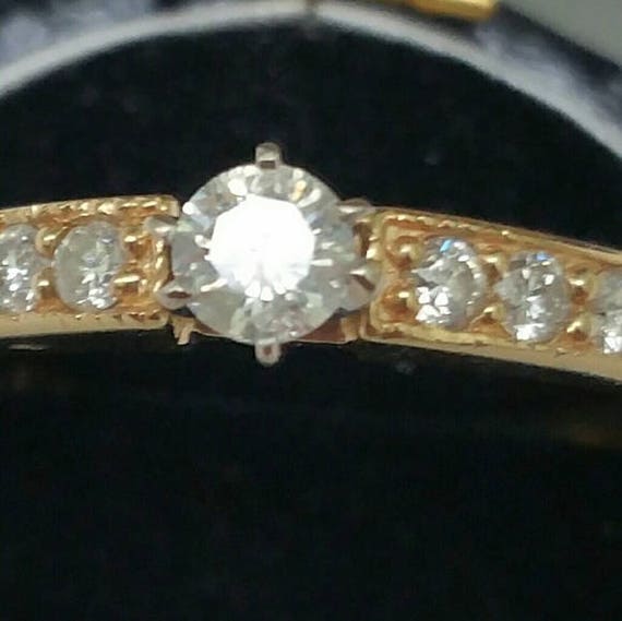 Estate 14kt Yellow  Gold   .70ct Solitaire Old Eu… - image 5