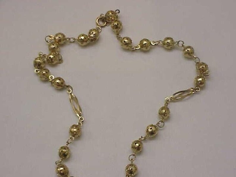 Estate Vintage 14k Solid Yellow Gold Rosary Beads & Crucifix/cross