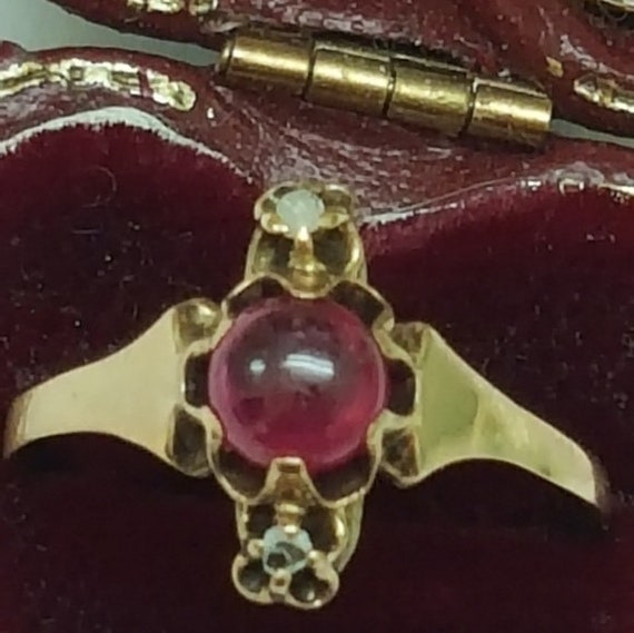 12K Gold Antique Victorian Vintage Genuine Ruby  … - image 6