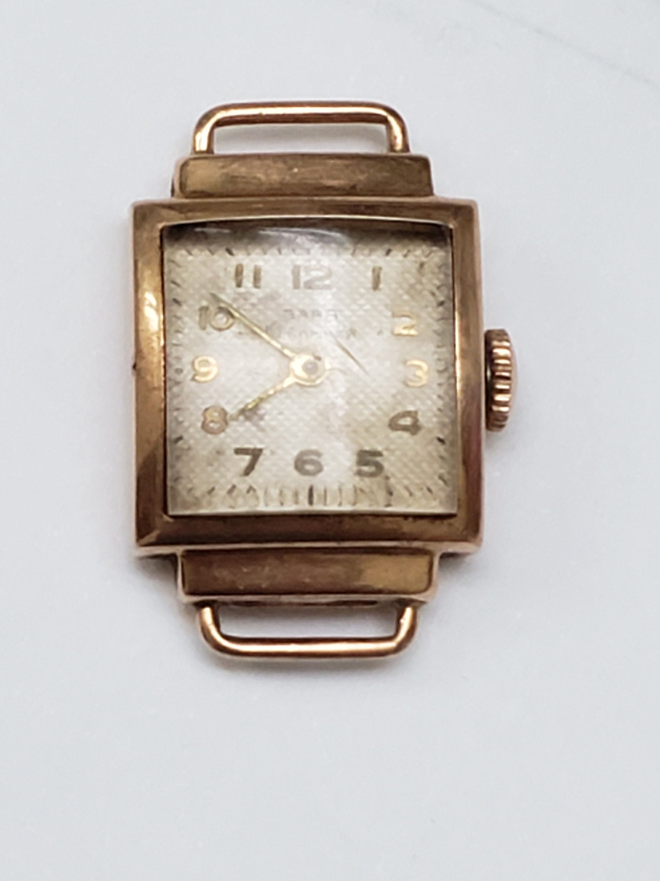 Antique Original Soviet 14K 583 Rose Gold Mechanical Watch 