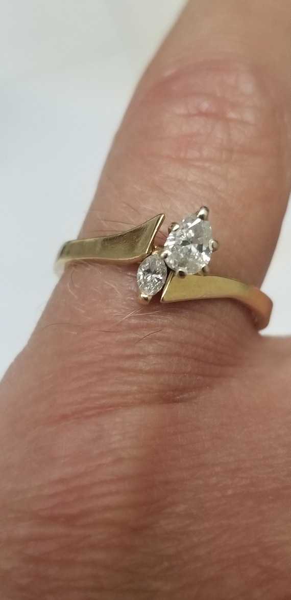 Estate 14K Yellow Gold .50ct Diamond Engagement Ri