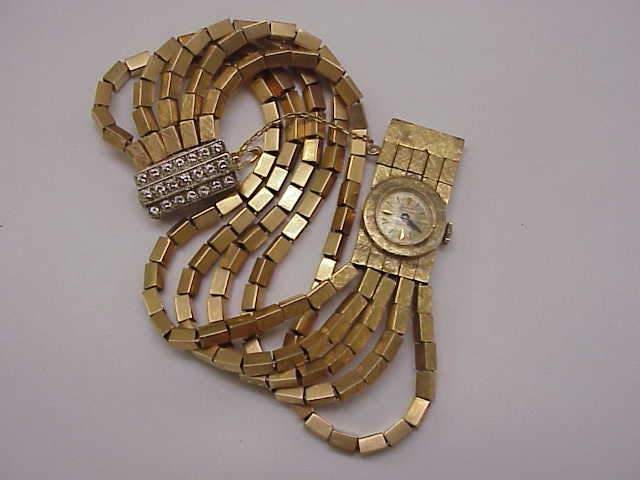Antique Girard Perregaux 18k gold  diamond watch,1880s Girard Perragaux Vintage 18k Yellow Gold Diamond Bezel  main image 4