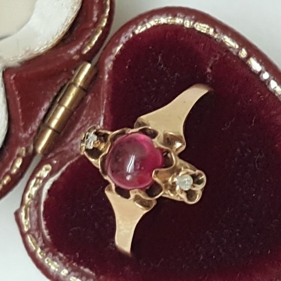 12K Gold Antique Victorian Vintage Genuine Ruby  … - image 2