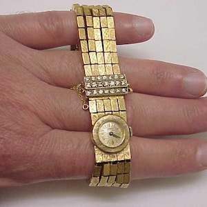 Unique Ladies Antique Girard Perregaux 18K Yellow Gold 2.00ct Diamond Watch,1880s