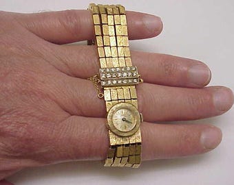 Unique Ladies Antique Girard Perregaux 18K Yellow Gold 2.00ct Diamond Watch,1880s