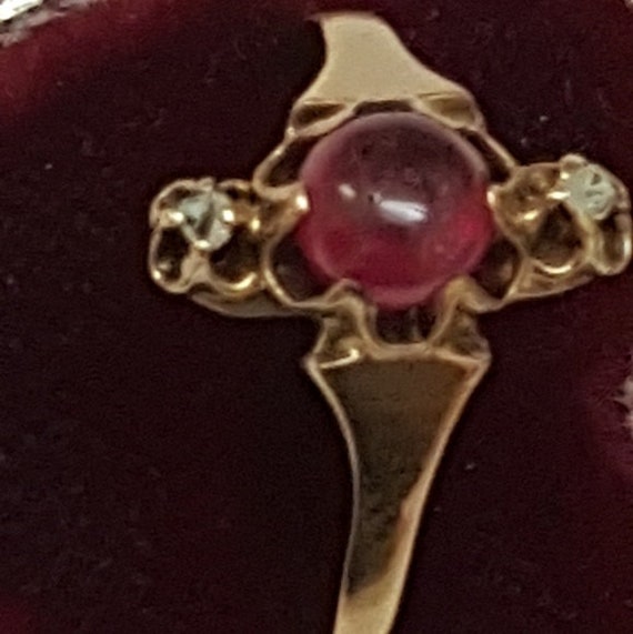 12K Gold Antique Victorian Vintage Genuine Ruby  … - image 5