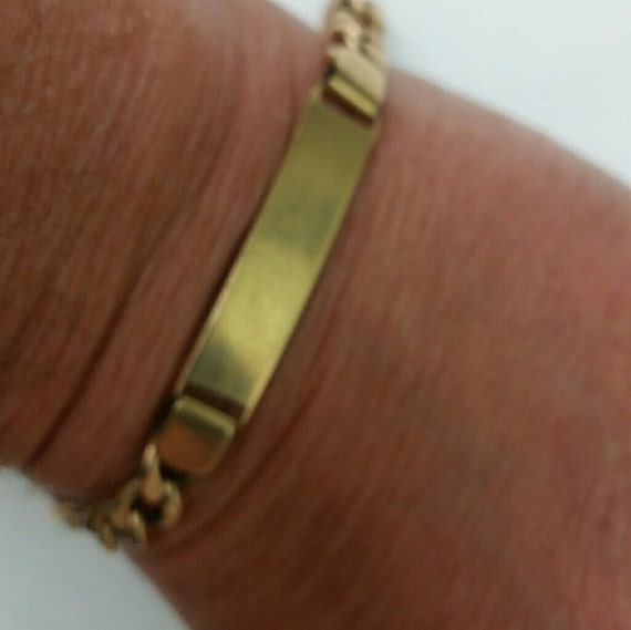 mens 10k gold id bracelet