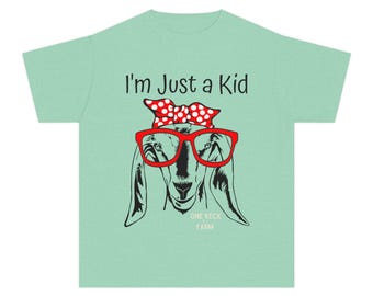 Youth + Toddler "I'm Just a Kid" Girl Goat Graphic Tee