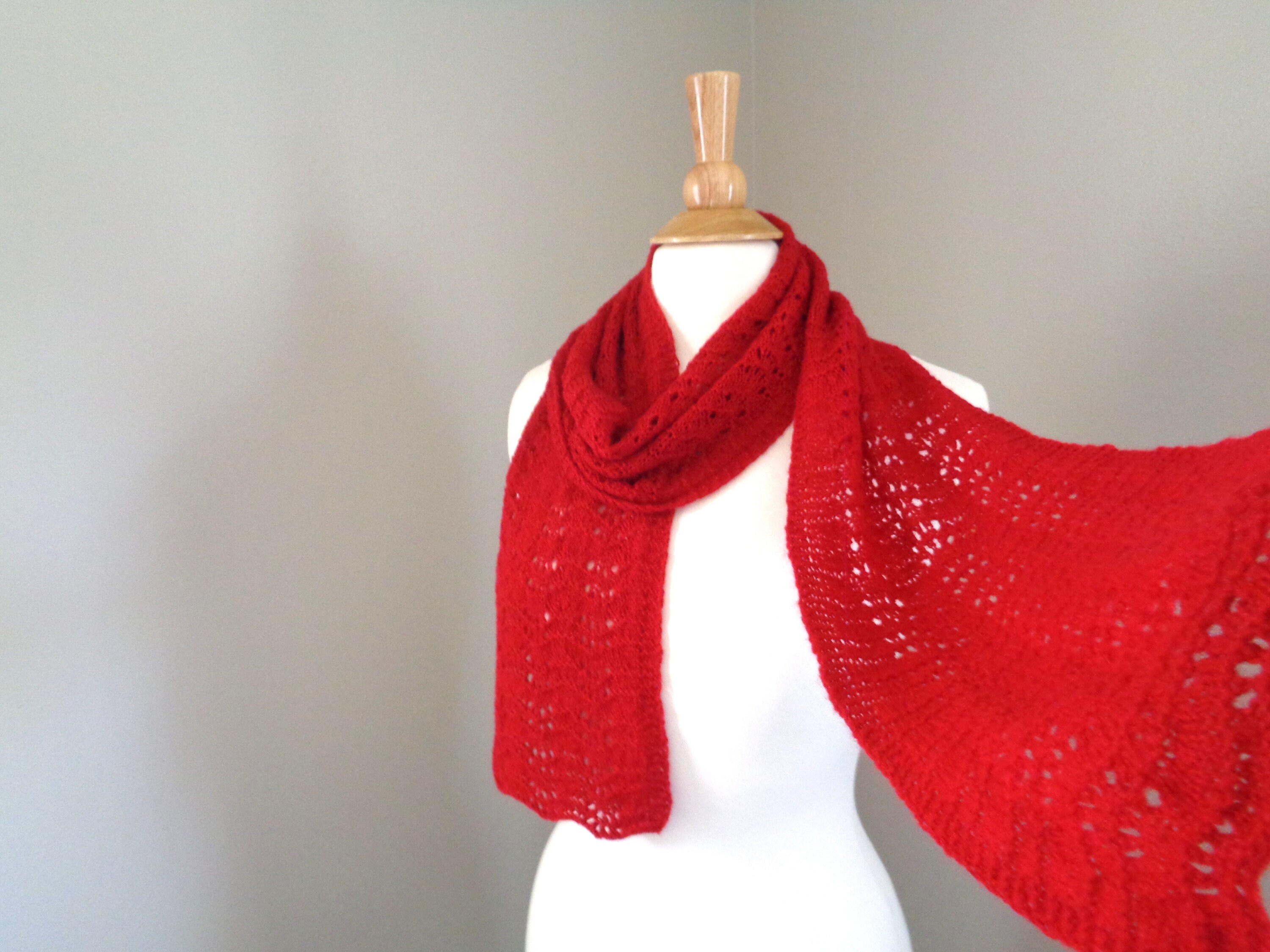 red cashmere shawl