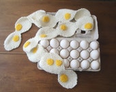 Fried Egg Scarf, Hand Knit, Funny Silly Scarf, Egg Yolks, Men Women Teens Kids, Geeky Nerd, Gag Gift