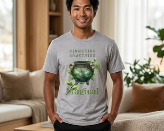 Camiseta "Algo mágico a fuego lento" / Camiseta "Poción mágica de caldero verde"
